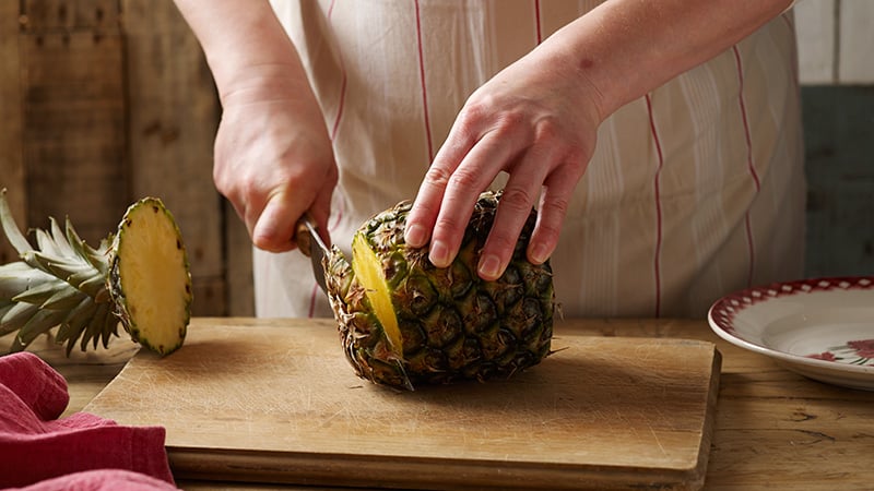 Como cortar um ananas