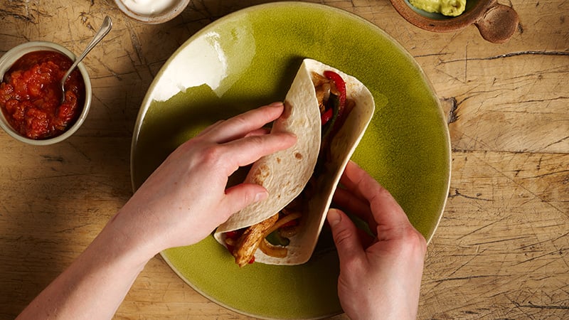 Como dobrar uma fajita