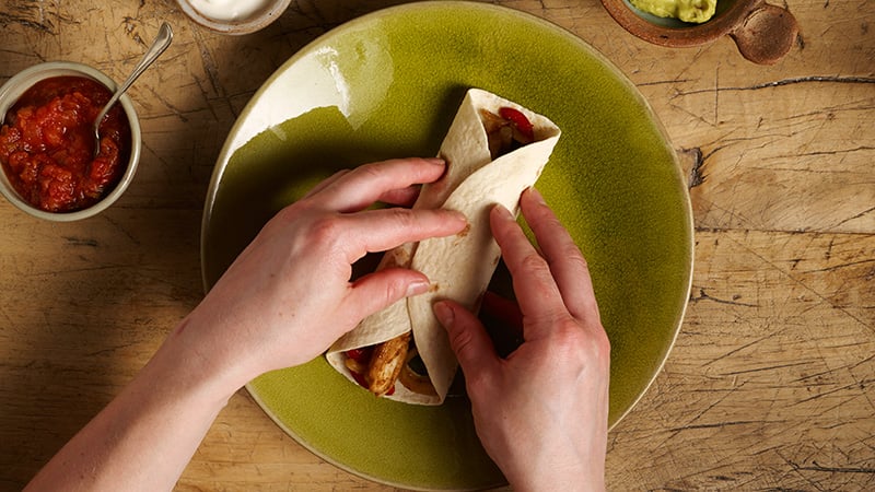 Como dobrar uma fajita